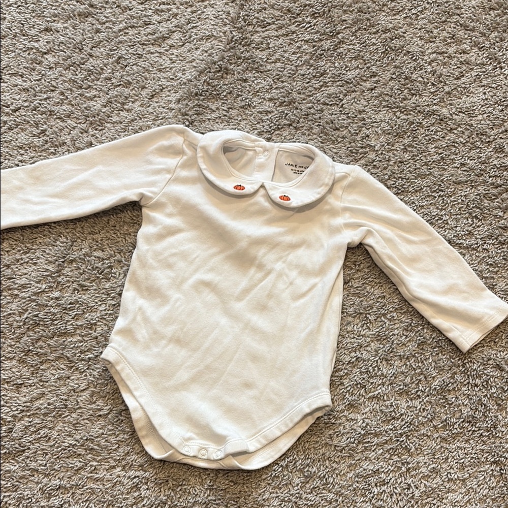 Janie and Jack White Long Sleeve One Piece